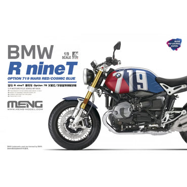 Meng MT-003t BMW R nineT Option 719 Mars Red/Cosmic Blue 1:9 Model Kit