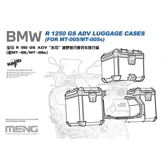 Meng SPS-091 BMW R 1250 GS ADV Luggage Cases 1:9 Model Kit Part