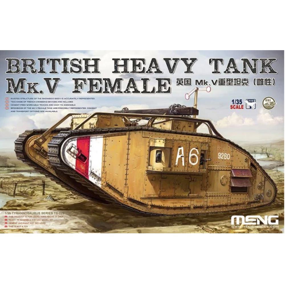 Meng Model TS-029 MK.V Female British Heavy Tank 1:35 Model Kit