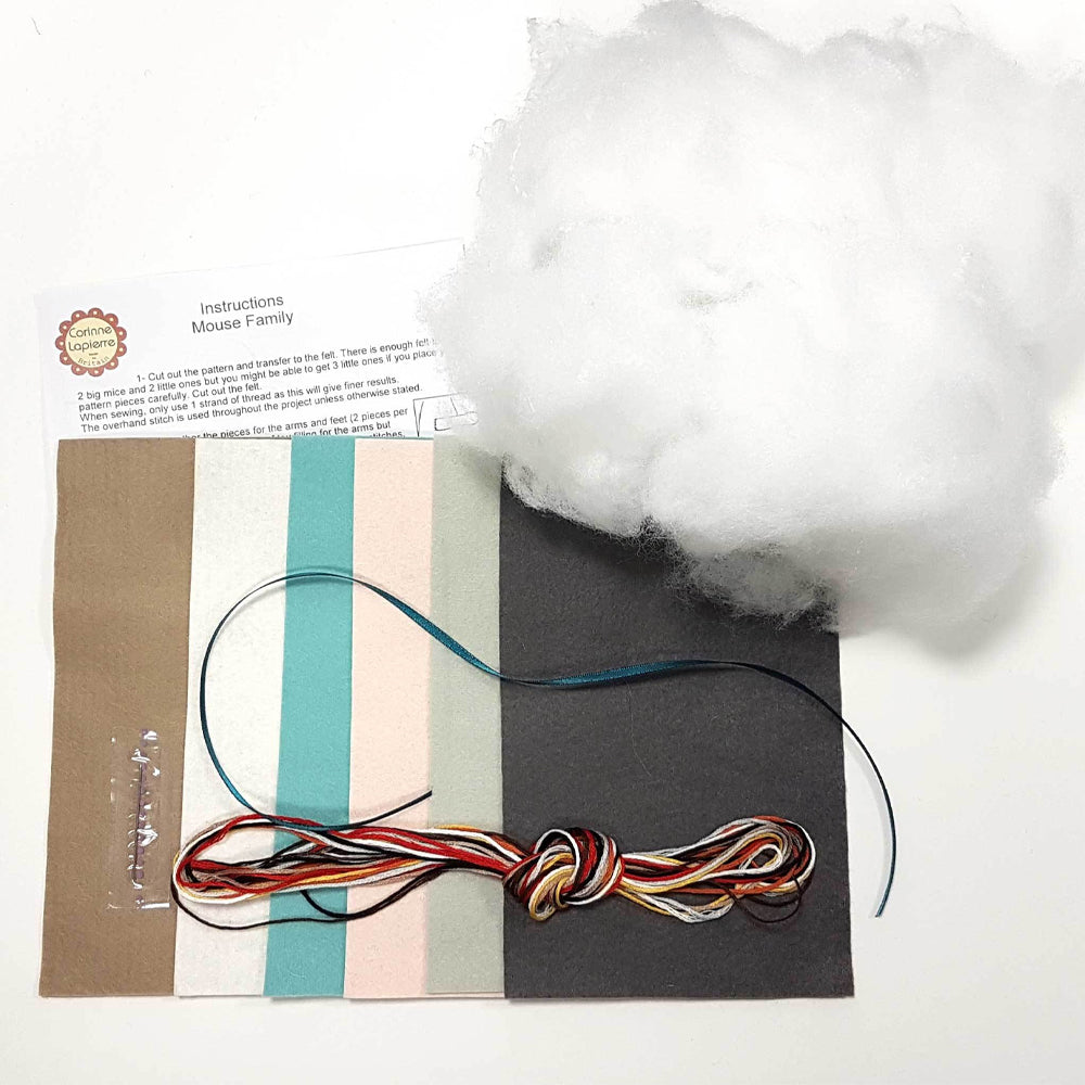 Corinne Lapierre Mouse Family Felt Craft Kit