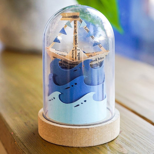 My Papercut Forest Boat on High Seas Nautical Dome Papercutting Kit