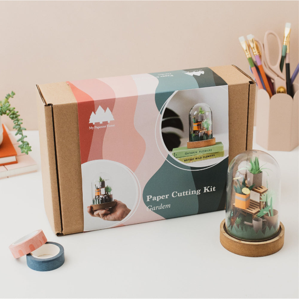 My Papercut Forest Garden Flowers & Plants Dome Papercutting Kit