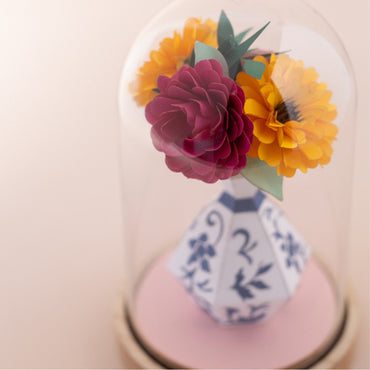 My Papercut Forest Vase & Flowers Dome Papercutting Kit