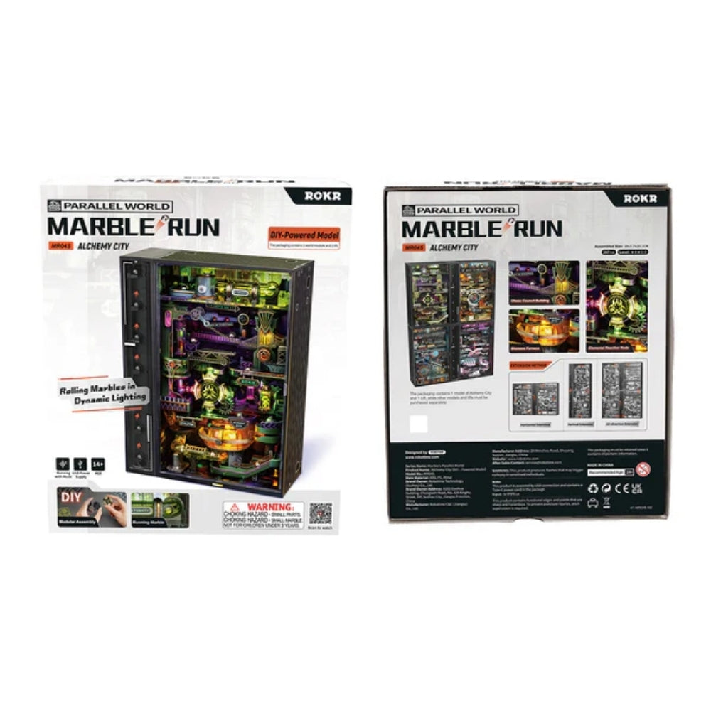 ROKR Alchemy City Marble Run Mechanical Wooden Model Kit MR04S