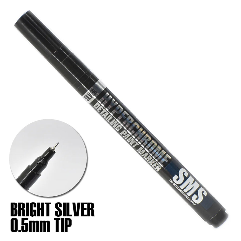 SMS Bright Silver 0.5mm HyperChrome Paint Marker Pen MRK01