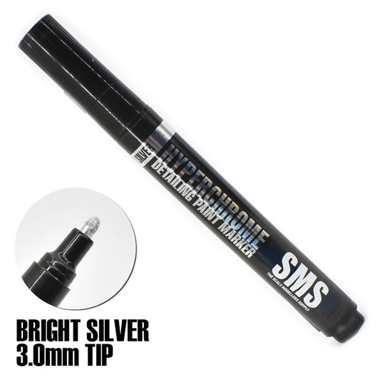 SMS Bright Silver 3.0mm HyperChrome Paint Marker Pen MRK03
