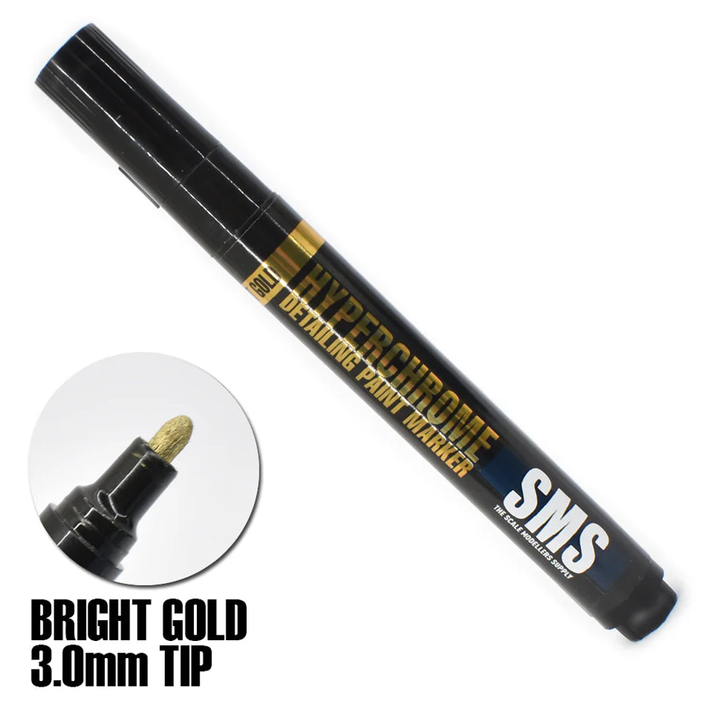 SMS Bright Gold 3.0mm HyperChrome Paint Marker Pen MRK04