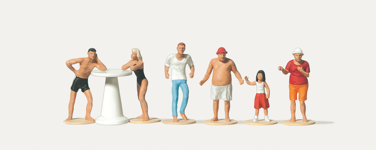 Merten 212524 Beachgoers at Stand (6) Figure Set HO