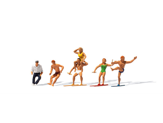 Merten Motor Boat Drivers & Water Skiers (6) Figure Set HO Gauge MRT0212534