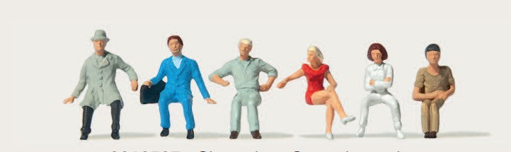 Merten 212587 Seated People (6) Figure Set HO