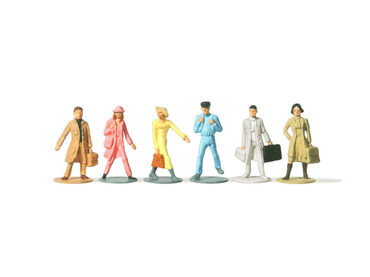 Merten 215017 Travellers (6) with Baggage Figure Set HO