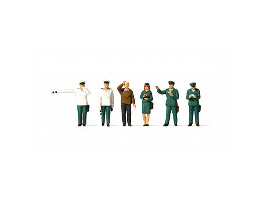 Merten 282557 German Traffic Police Officers (6) Figure Set TT Scale