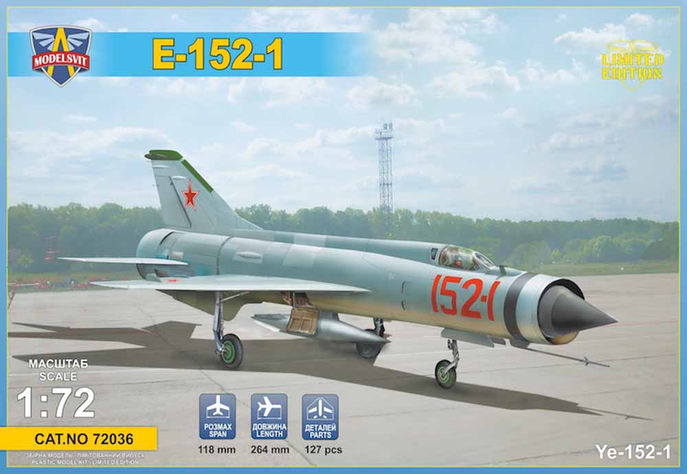 Modelsvit 72036 Mikoyan-Gurevich Ye-152-1 1:72 Aircraft Model Kit