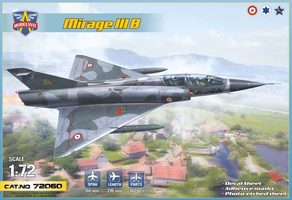 Modelsvit 72060 Dassault Mirage IIIB 1:72 Aircraft Model Kit