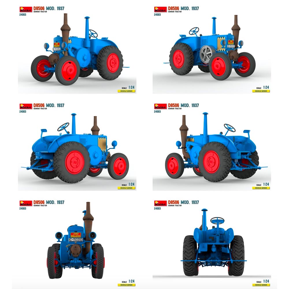 Miniart 24003 German Tractor D8506 Model 1937 1:24 Model Kit
