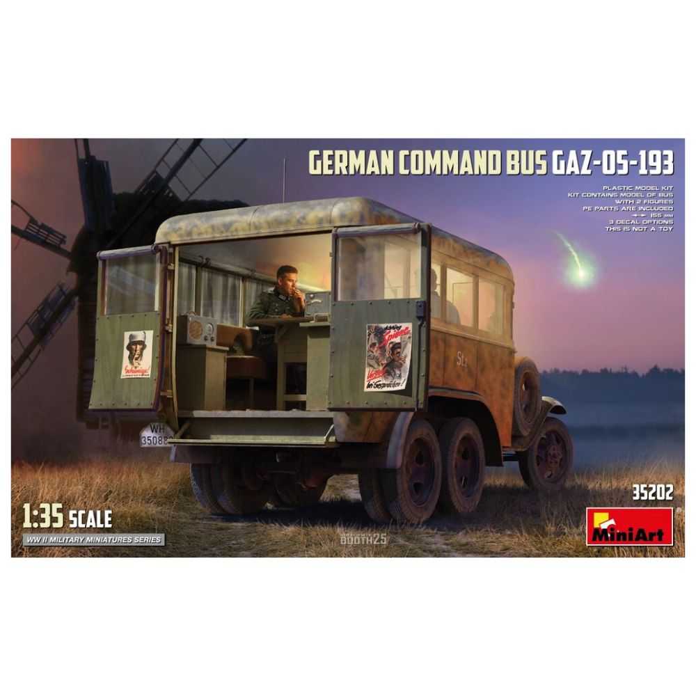 Miniart 35202 German Command Bus GAZ-05-193 1:35 Model Kit