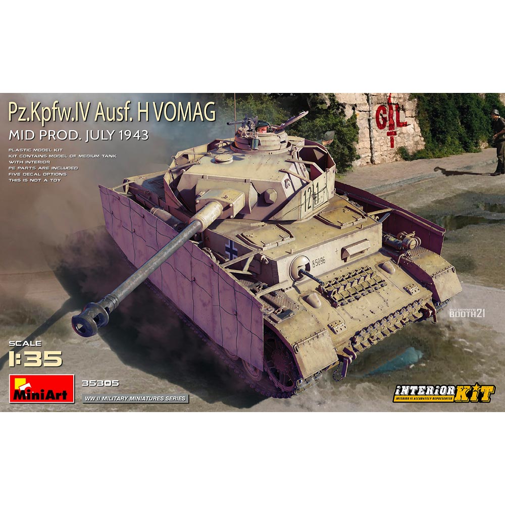 Miniart 35305 Pz.Kpfw.IV Ausf. H Vomag Mid Prod 1943 1:35 Tank Model Kit
