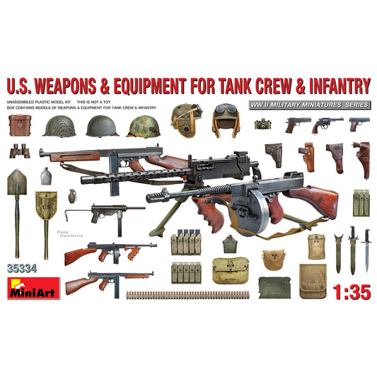Miniart 35334 U.S Weapons & Equipments for Tank Crew 1:35 Model Kit