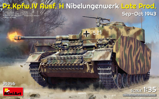 Miniart 35346 Pz.Kpfw.IV Ausf.H Nibelungenwerk Late Prod Tank 1:35 Model Kit