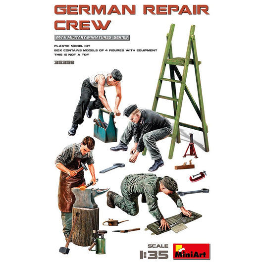 Miniart 35358 German Repair Crew 4 Figures 1:35 Model Kit