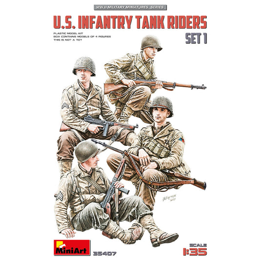 Miniart 35407 US Infantry Tank Riders Set 1 1:35 Model Kit