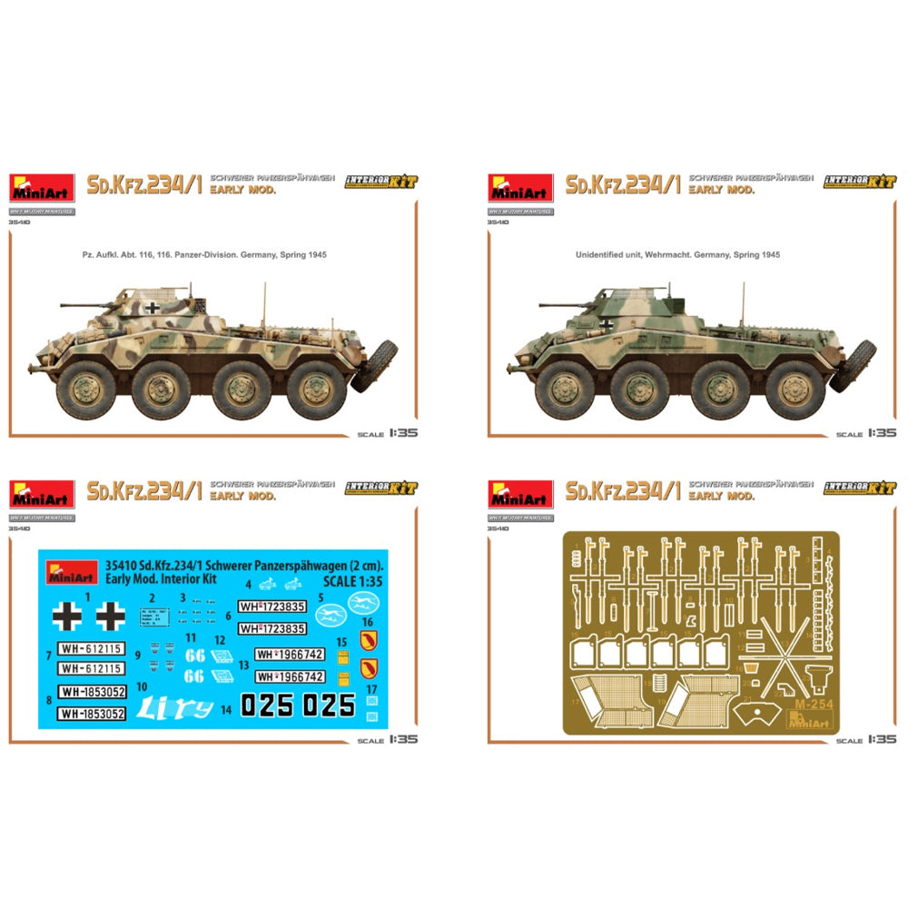 Miniart 35410 Sd.Kfz.234/1 Early Mod. 1:35 Model Kit