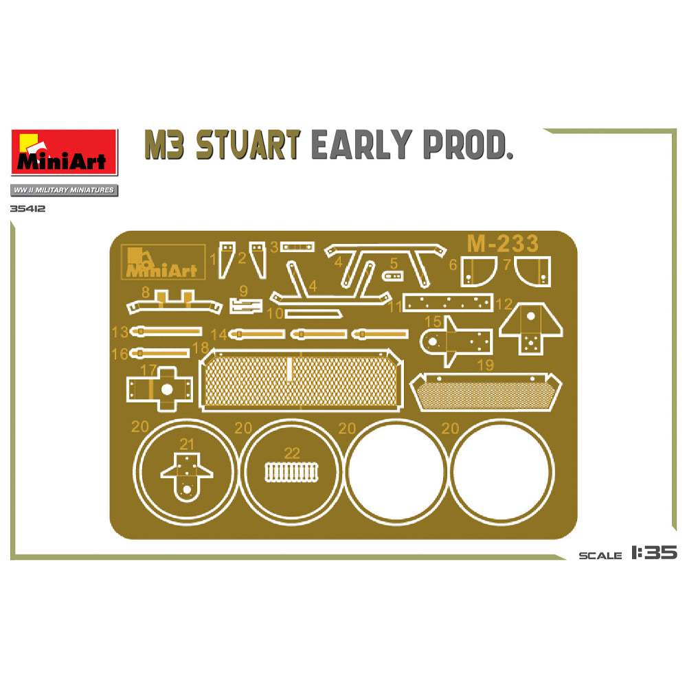 Miniart 35412 M3 Stuart Early Prod. 1:35 Model Kit