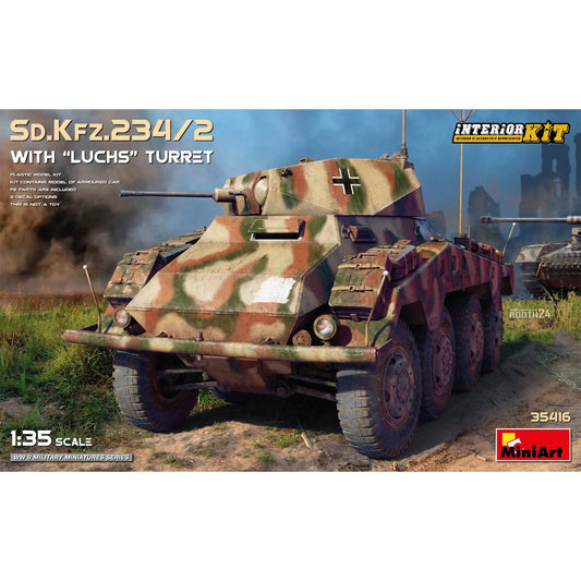 Miniart 35416 Sd.Kfz.234/2 w/Luchs Turret Interior Kit 1:35 Model Kit