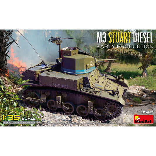 Miniart 35417 M3 Stuart Diesel Early Prod. 1:35 Model Kit