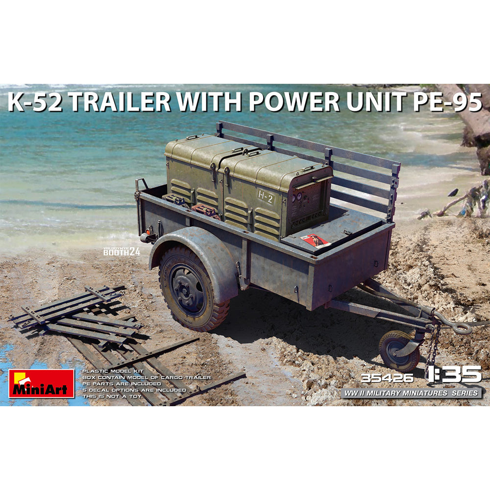 MiniArt 35426 K-52 Trailer w/Power Unit PE-95 1:35 Model Kit
