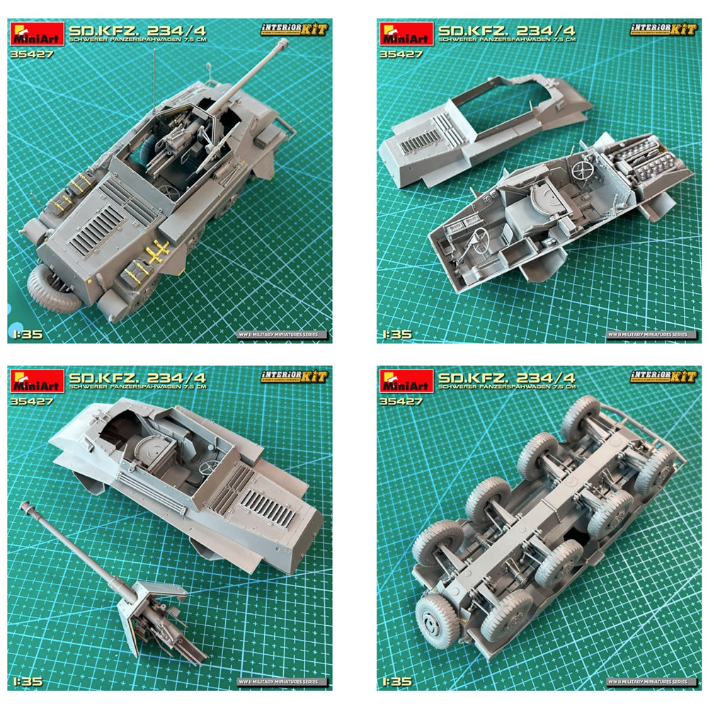 Miniart 35427 Sd.Kfz. 234/4 Schwerer Panzerspahwagen 7.5cm 1:35 Model Kit