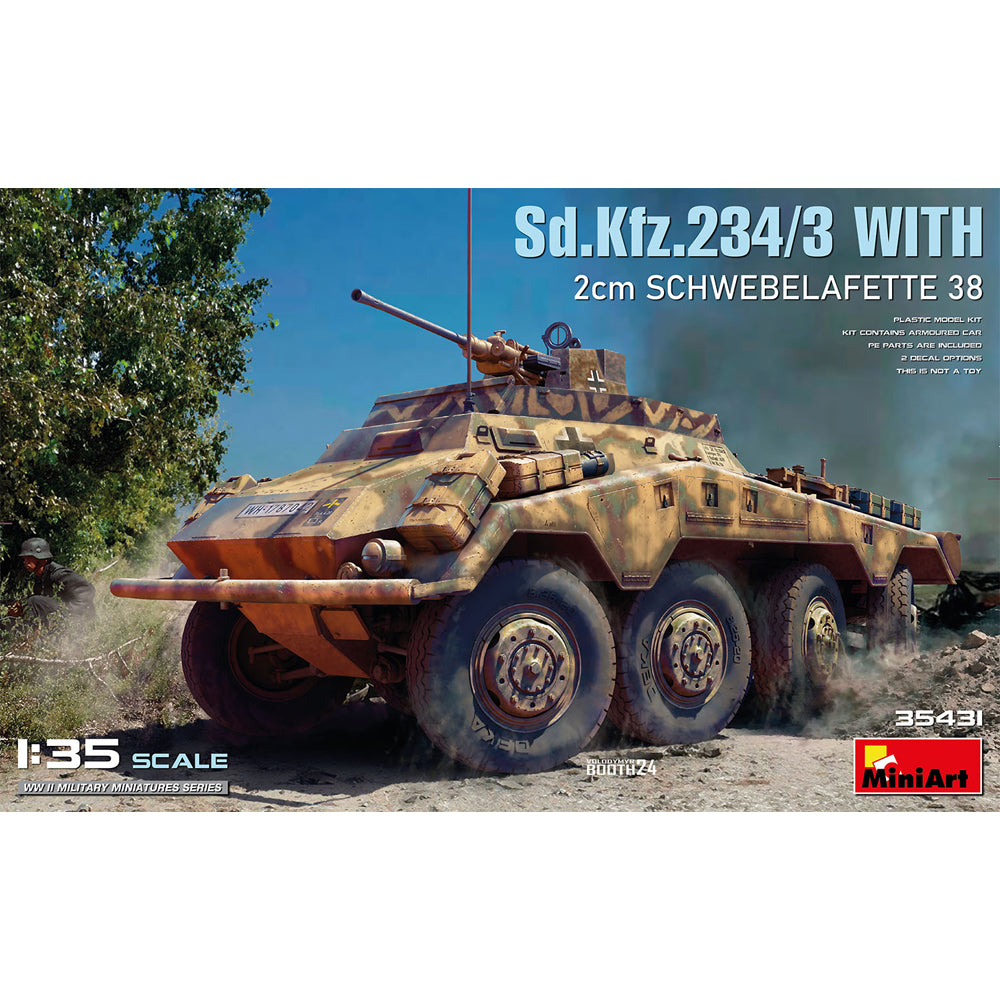 Miniart 35431 Sd.Kfz.234/3 w/2cm Schwebelafette 38 1:35 Model Kit