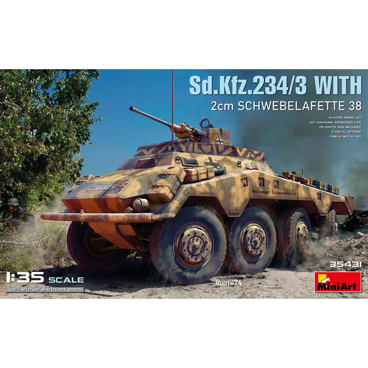 Miniart 35431 Sd.Kfz.234/3 w/2cm Schwebelafette 38 1:35 Model Kit