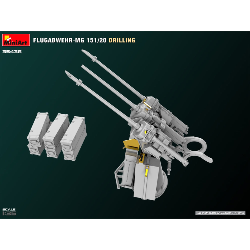 Miniart 35438 Flugabwehr-MG 151/20 Drilling 1:35 Model Kit