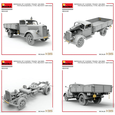 Miniart 35442 German 3t Cargo Truck 3,6-36S Pritsche Normal Type 1:35 Model Kit