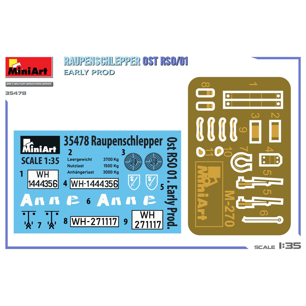 Miniart 35478 Raupenschlepper OST RS0/01 Early Prod. 1:35 Model Kit