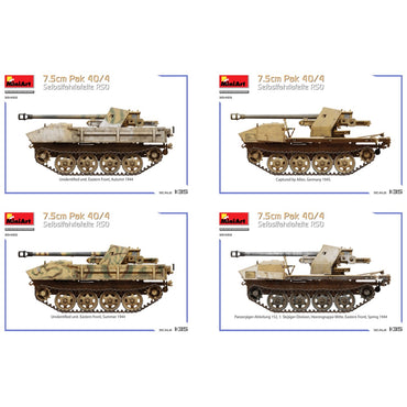 Miniart 35483 7.5cm Pak 40/4 Selbstfahrlafette RSO 1:35 Model Kit
