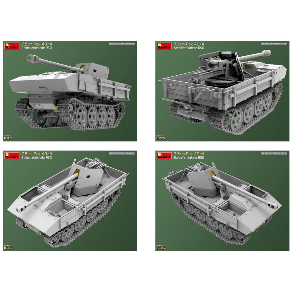 Miniart 35483 7.5cm Pak 40/4 Selbstfahrlafette RSO 1:35 Model Kit