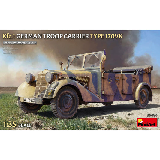 Miniart 35486 Kfz.1 German Troop Carrier Type 170VK 1:35 Model Kit