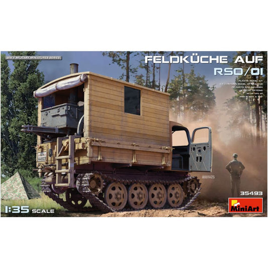 Miniart 35493 Feldkuche Auf RSO/01 German Field Kitchen 1:35 Model Kit