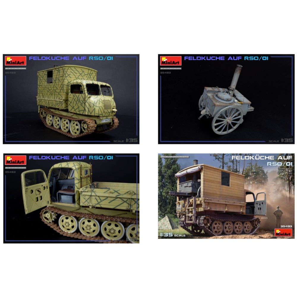 Miniart 35493 Feldkuche Auf RSO/01 German Field Kitchen 1:35 Model Kit