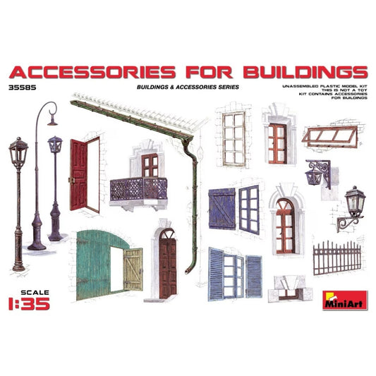 Miniart 35585 Accessories For Buildings 1:35 Model Kit