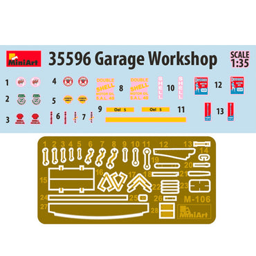 Miniart 35596 Garage Workshop Diorama 1:35 Model Kit