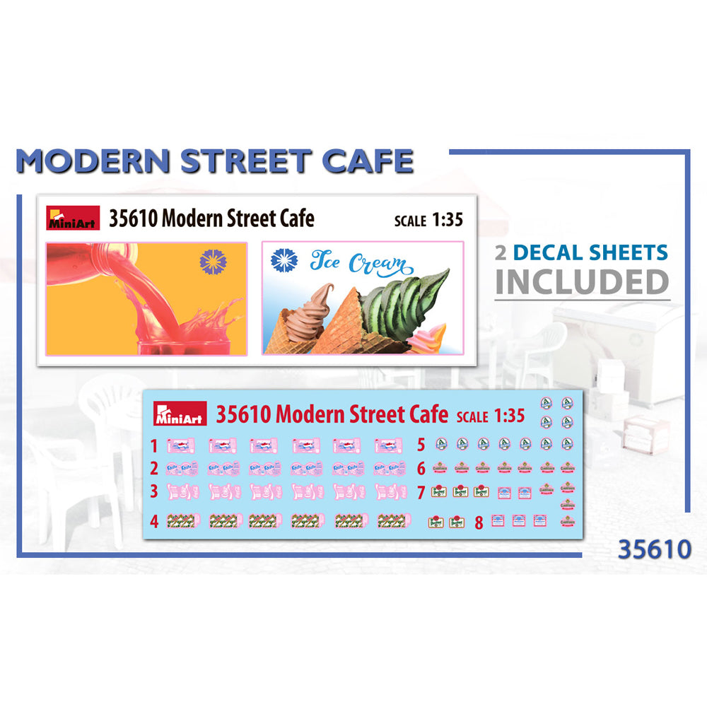 Miniart 35610 Modern Street Cafe 1:35 Model Kit