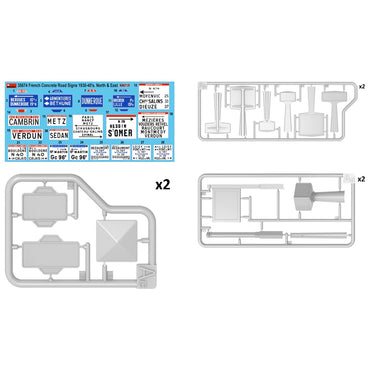 Miniart 35674 French Concrete Road Signs 1930-40s North & East 1:35 Model Kit