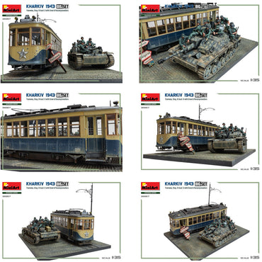 Miniart 36067 Kharkiv 1943 Tramway w/Stug.III 1:35 Model Kit