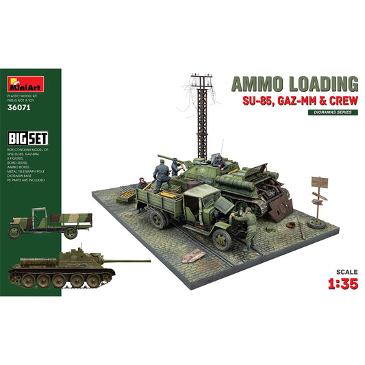 Miniart 36071 Ammo Loading SU-85, GAZ-MM & Crew 1:35 Diorama Model Kit
