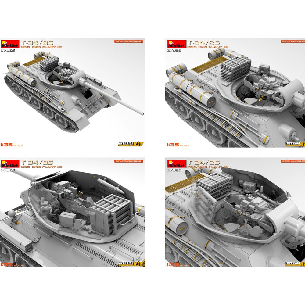 Miniart 37065 T-34/85 Mod.1945 Plant 112 1:35 Tank Model Kit