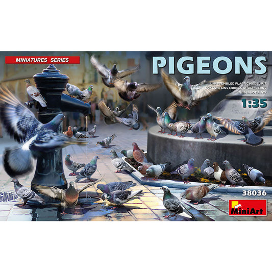 Miniart 38036 Pigeons (x36) 1:35 Model Kit