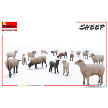 Miniart 38042 Sheep x15 1:35 Model Kit